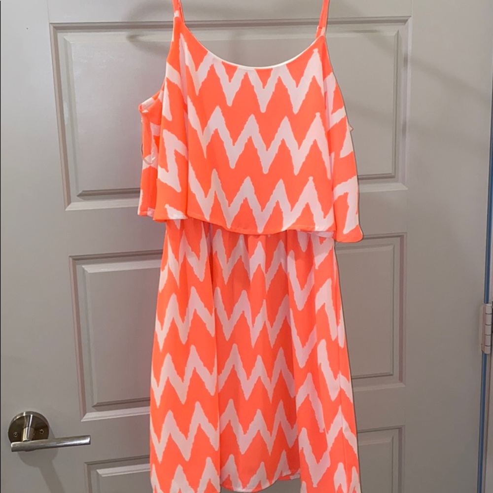 Chevron coral dress